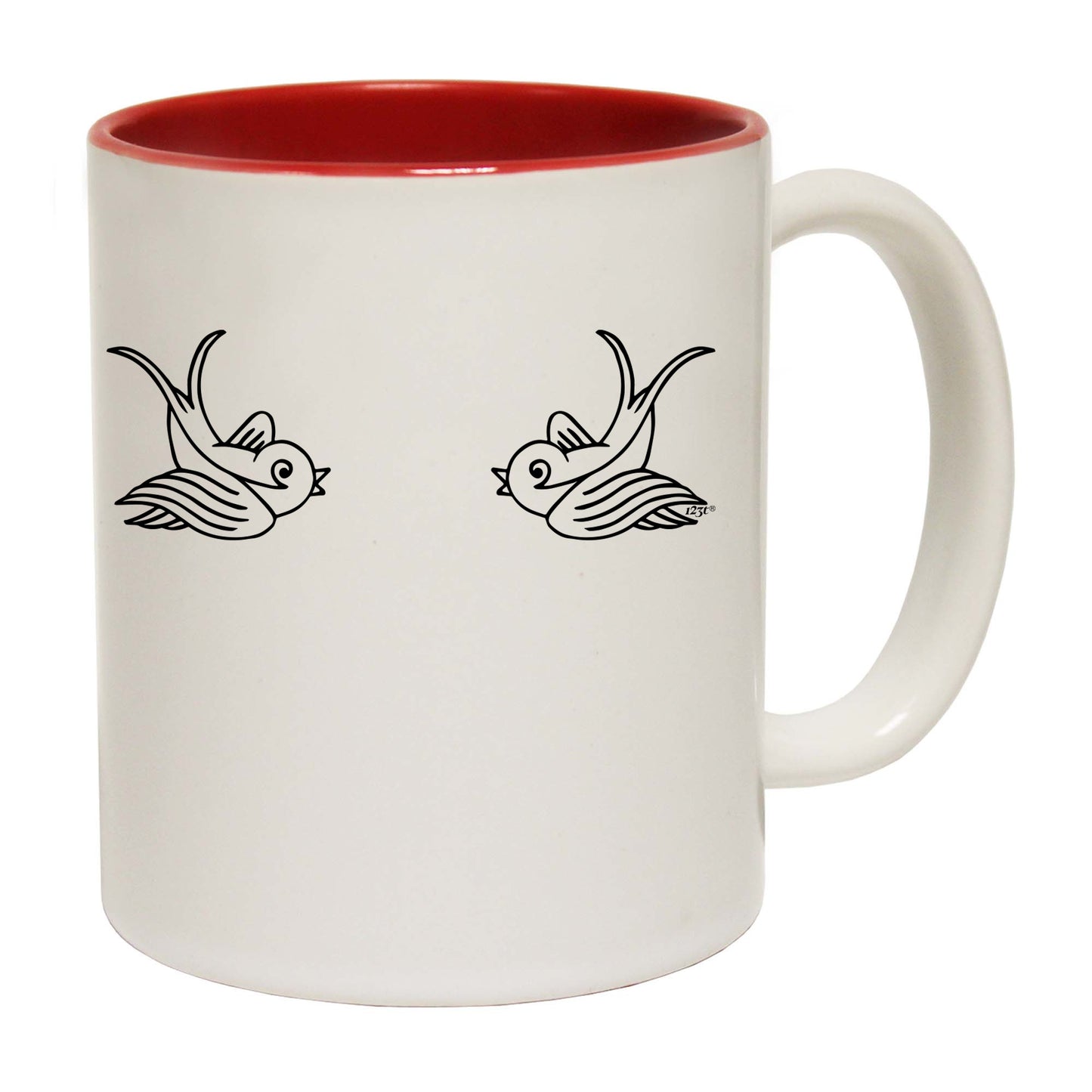 Bird Tattoo Swallows - Funny Coffee Mug