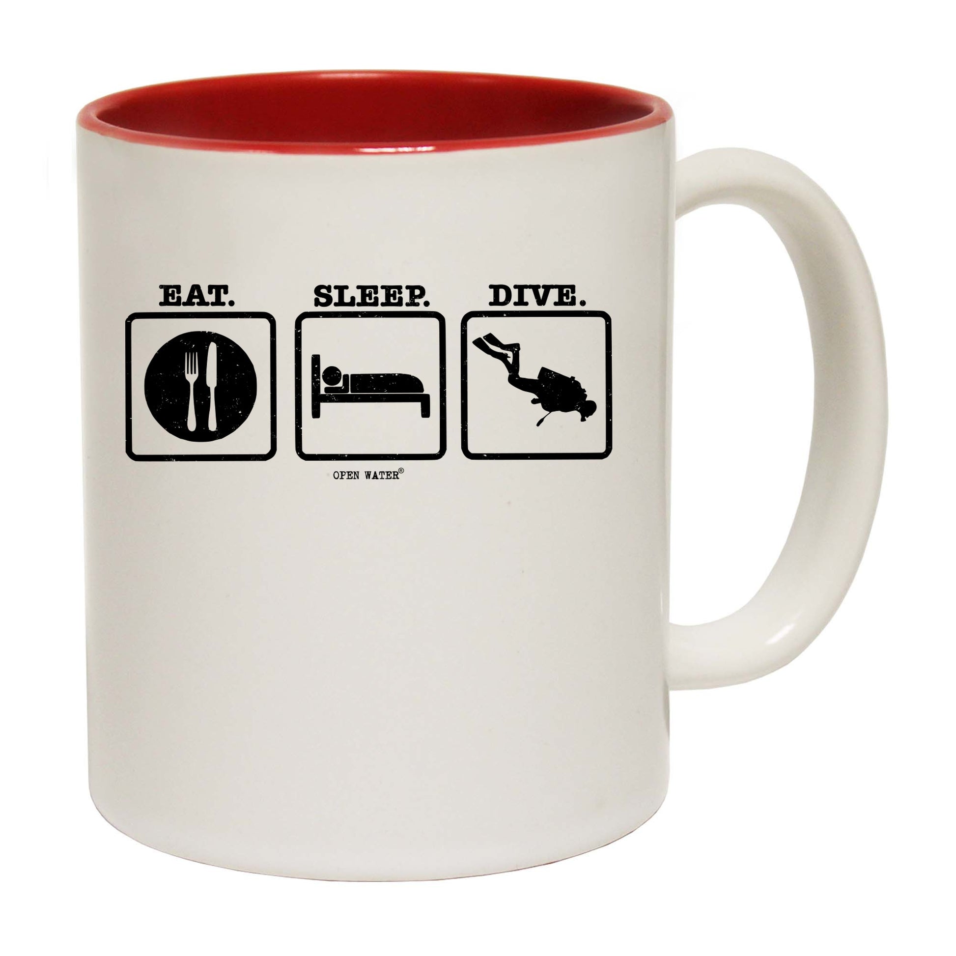 Ow Eat Sleep Dive - Funny Coffee Mug