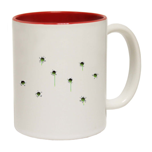 Bullet Holes Green - Funny Coffee Mug