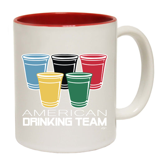 American Drinking Team Glasses - Funny Coffee Mug