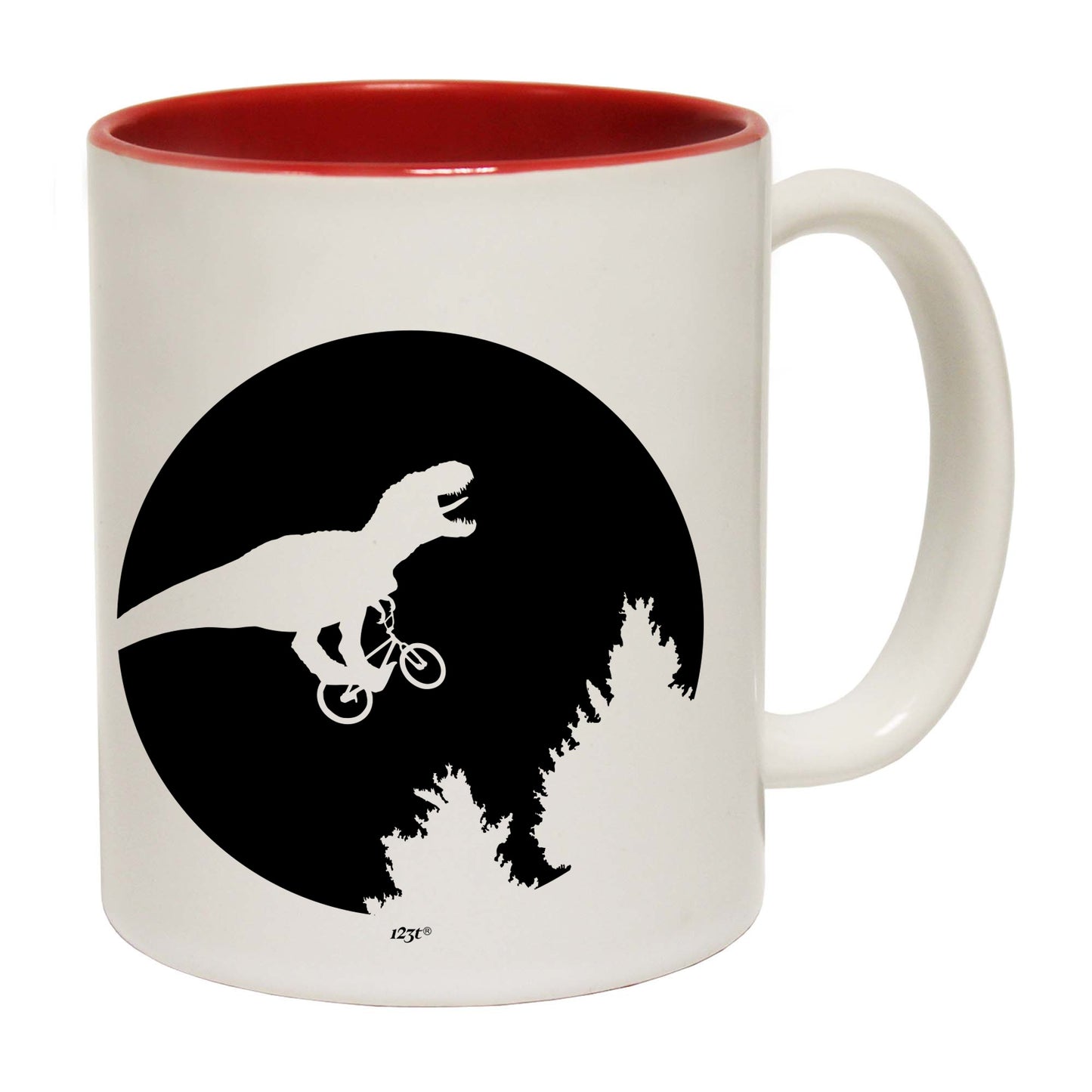 Dinosaur Across The Moon - Funny Coffee Mug