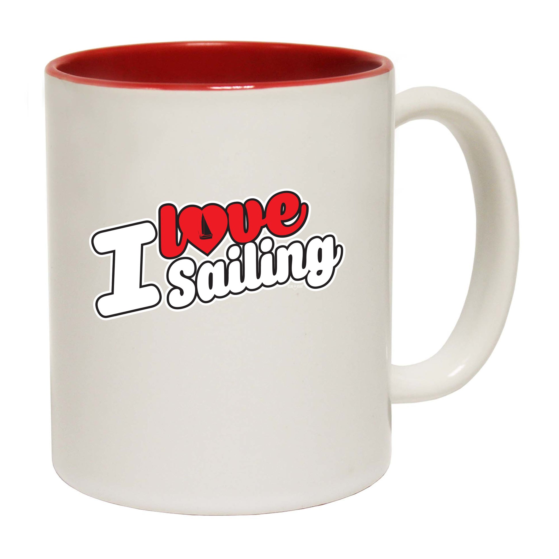 Ob I Love Sailing Stencil - Funny Coffee Mug