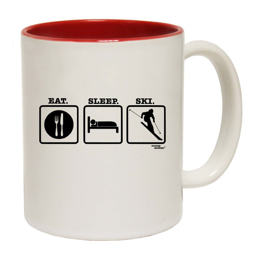 Pm Eat Sleep Ski - Funny Coffee Mug