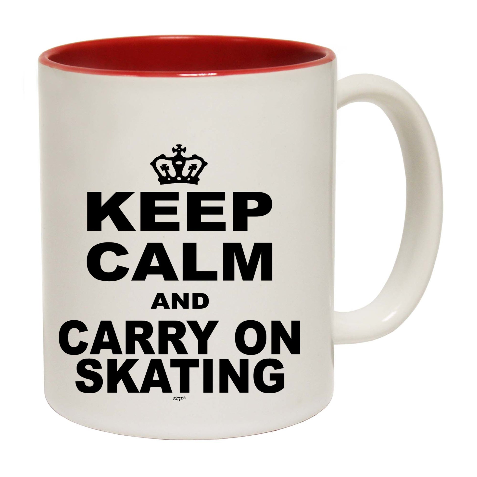 Keep Calm And Carry On Skating - Funny Coffee Mug