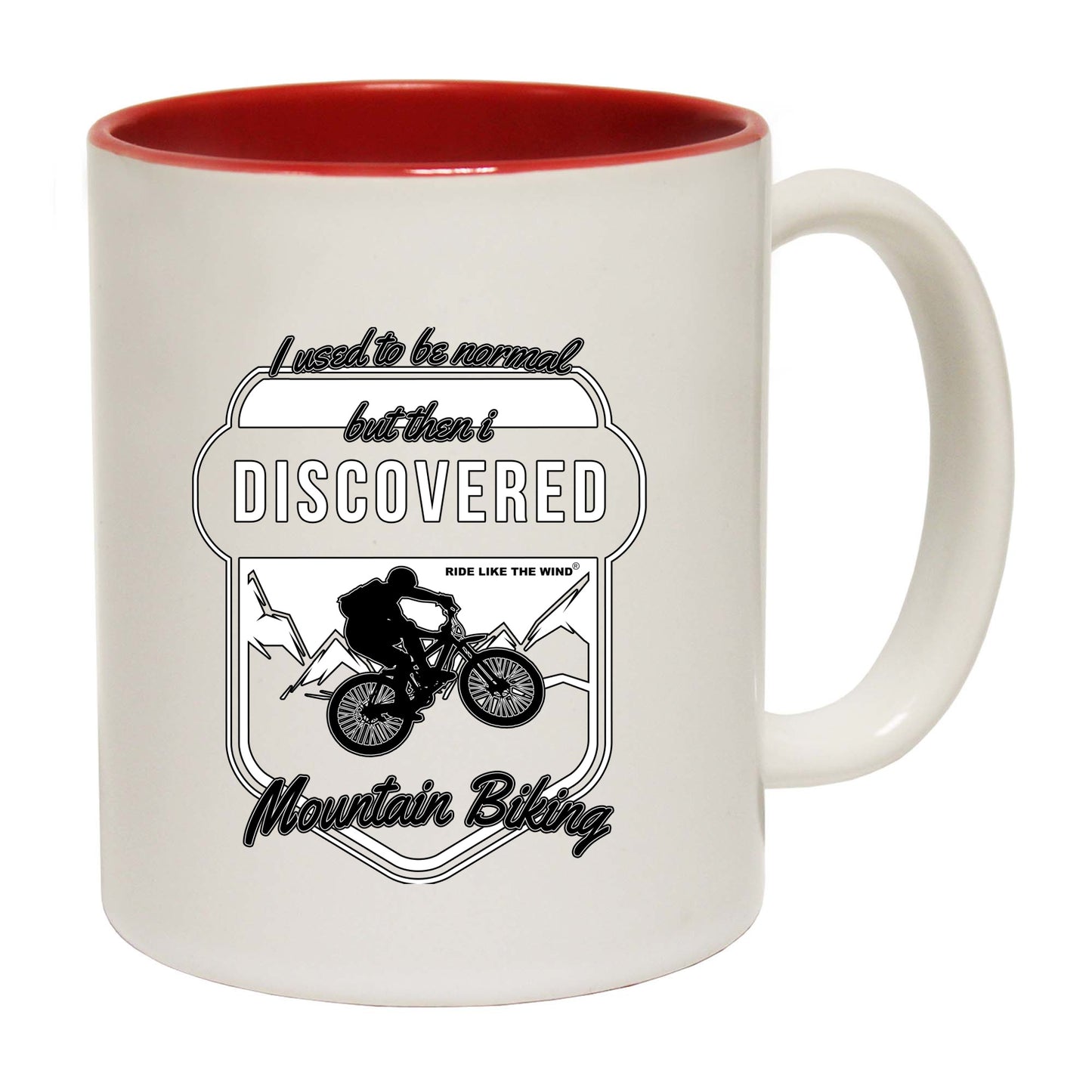 Rltw I Used To Be Normal Mountain Biking - Funny Coffee Mug