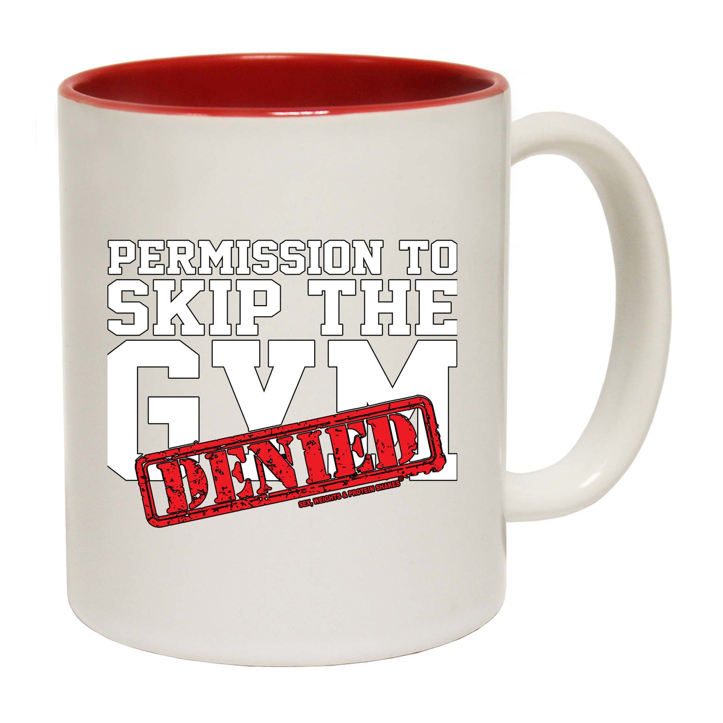 Swps Permission To Skip The Gym Denied - Funny Coffee Mug