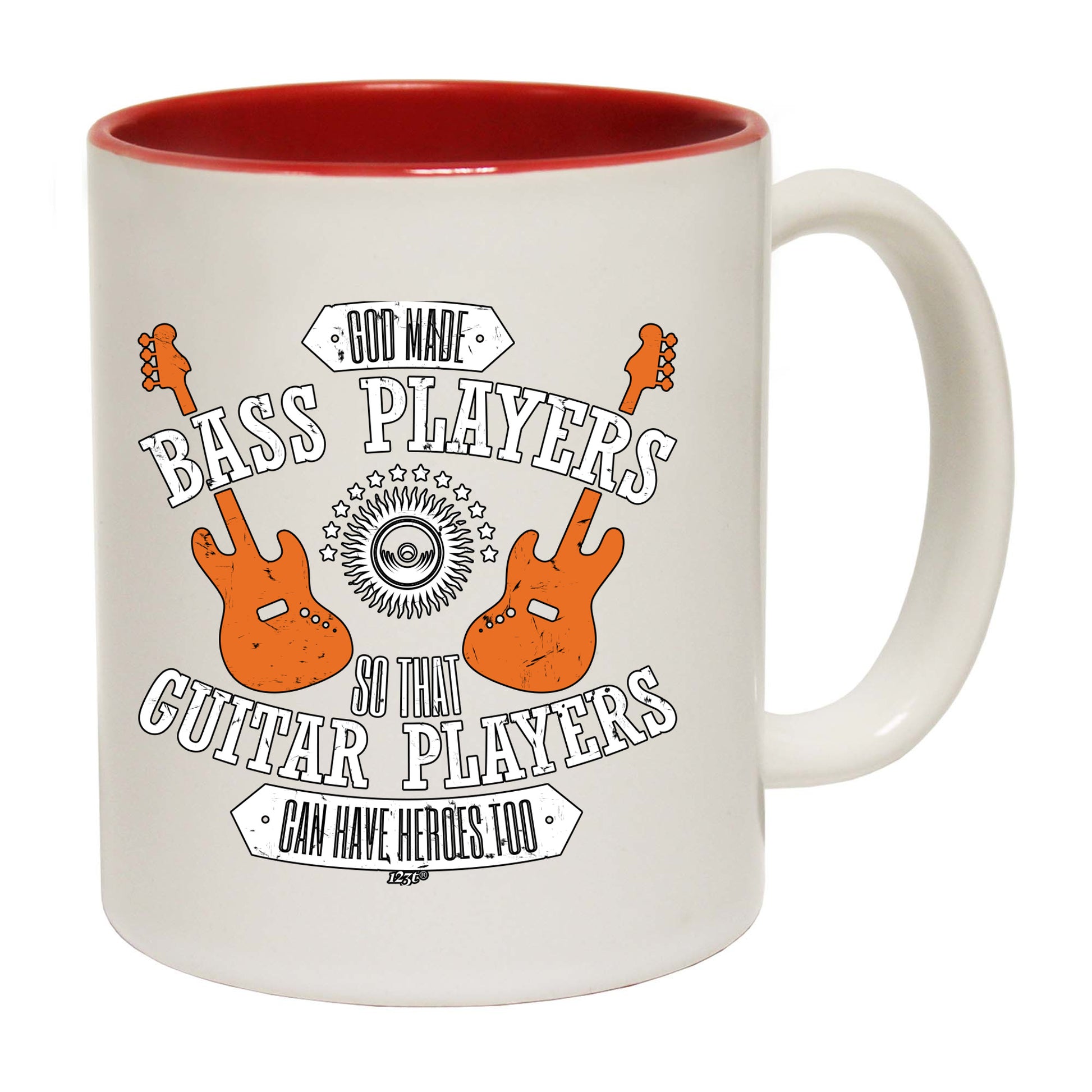 God Made Bass Players Guitar Music - Funny Coffee Mug