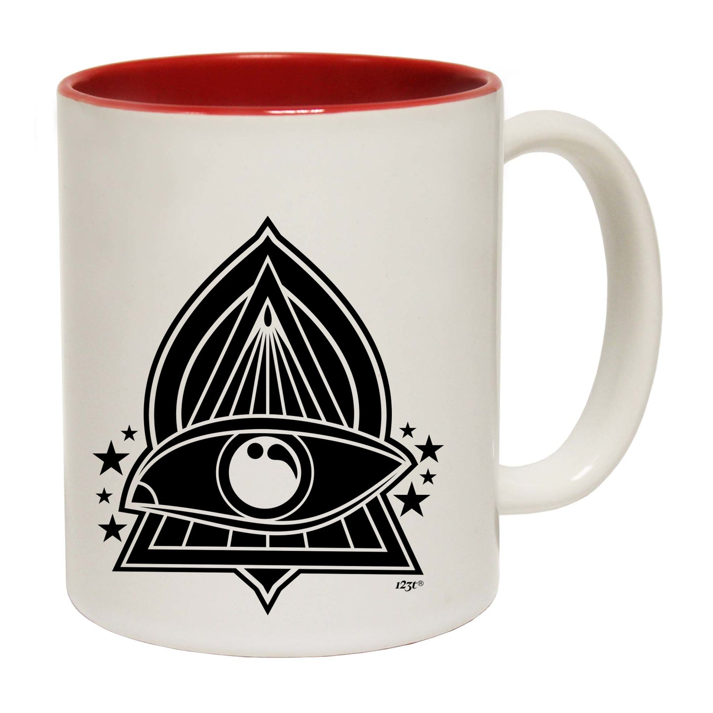 Festival Triangle Eye White - Funny Coffee Mug