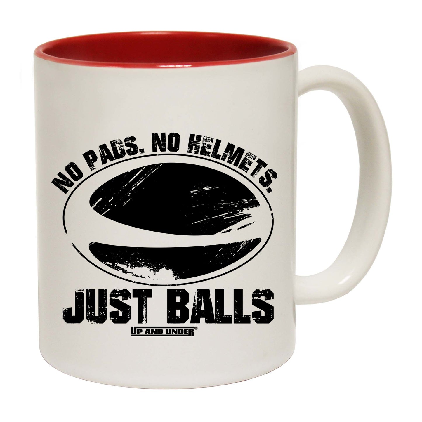 Uau No Pads No Helments Just Balsl - Funny Coffee Mug