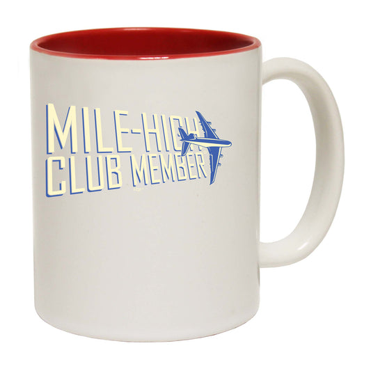 Mile High Club Member 2 Colour - Funny Coffee Mug