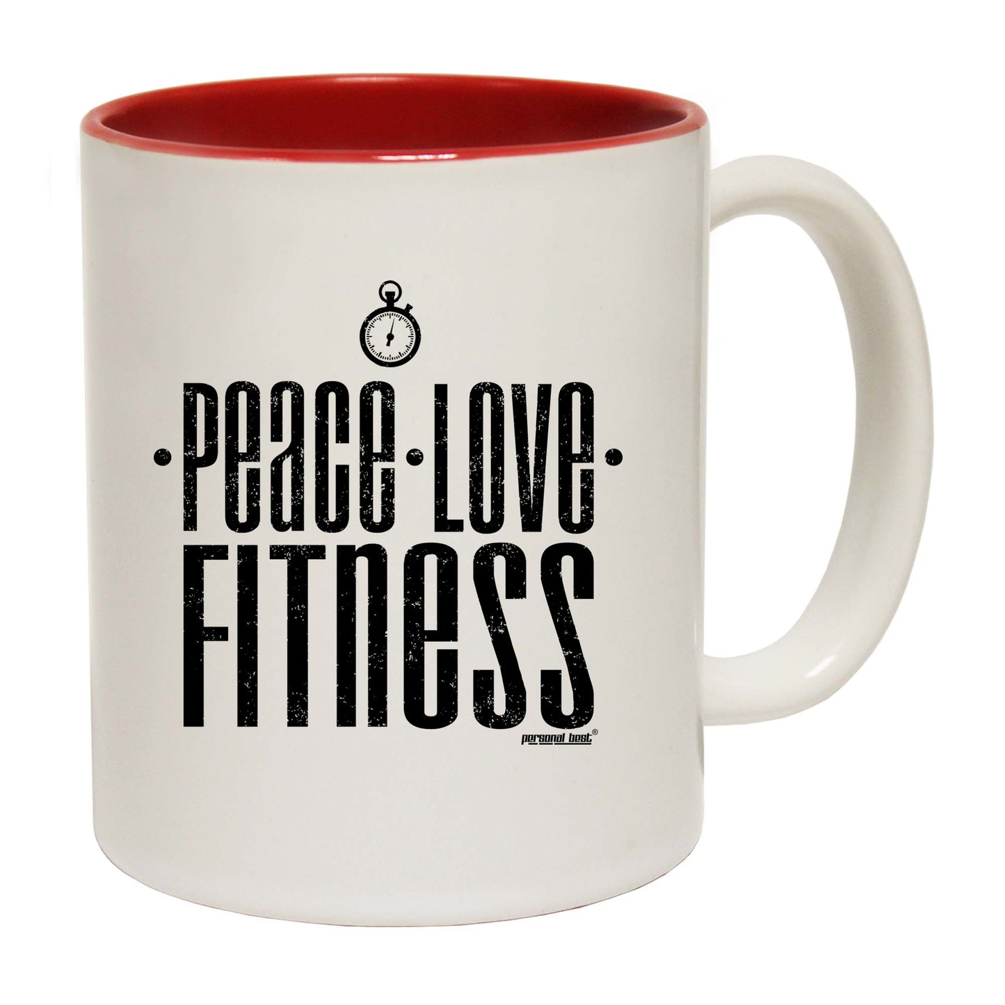 Pb Peace Love Fitness - Funny Coffee Mug