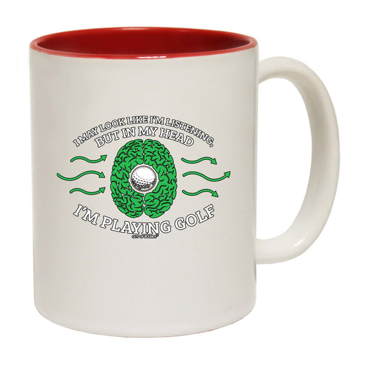 Oob I May Look Like Im Listening Golf - Funny Coffee Mug