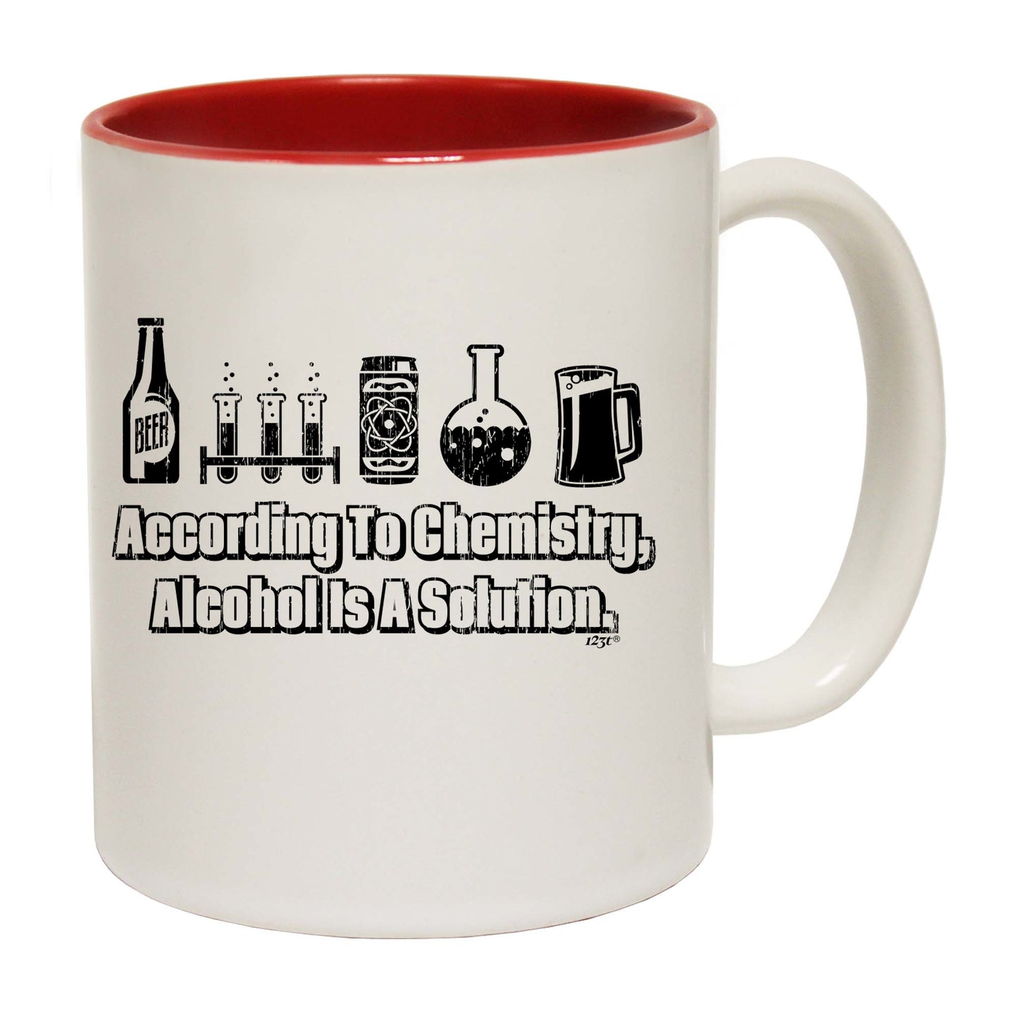 According To Chemistry Alcohol Is A Solution - Funny Coffee Mug