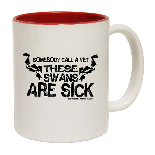 Swps Somebody Call Vet Swans - Funny Coffee Mug