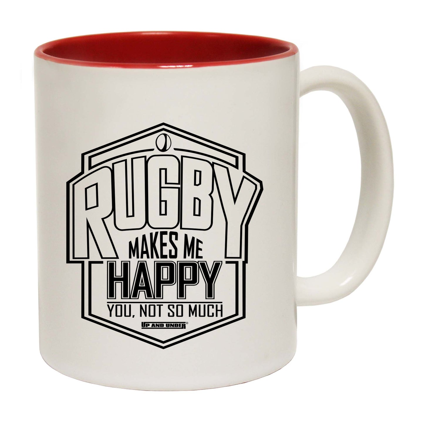 Uau Rugby Makes Me Happy You Not So Much - Funny Coffee Mug