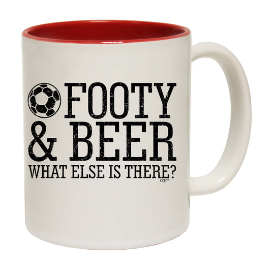 Football And Beer What Else Is There - Funny Coffee Mug