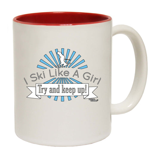 Pm I Ski Like A Girl - Funny Coffee Mug