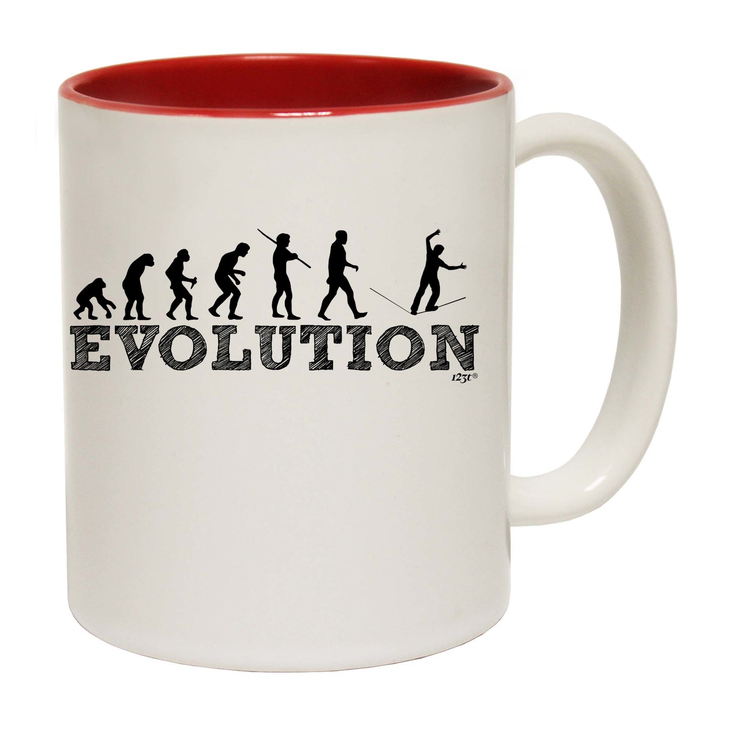 Evolution Rope Walker - Funny Coffee Mug