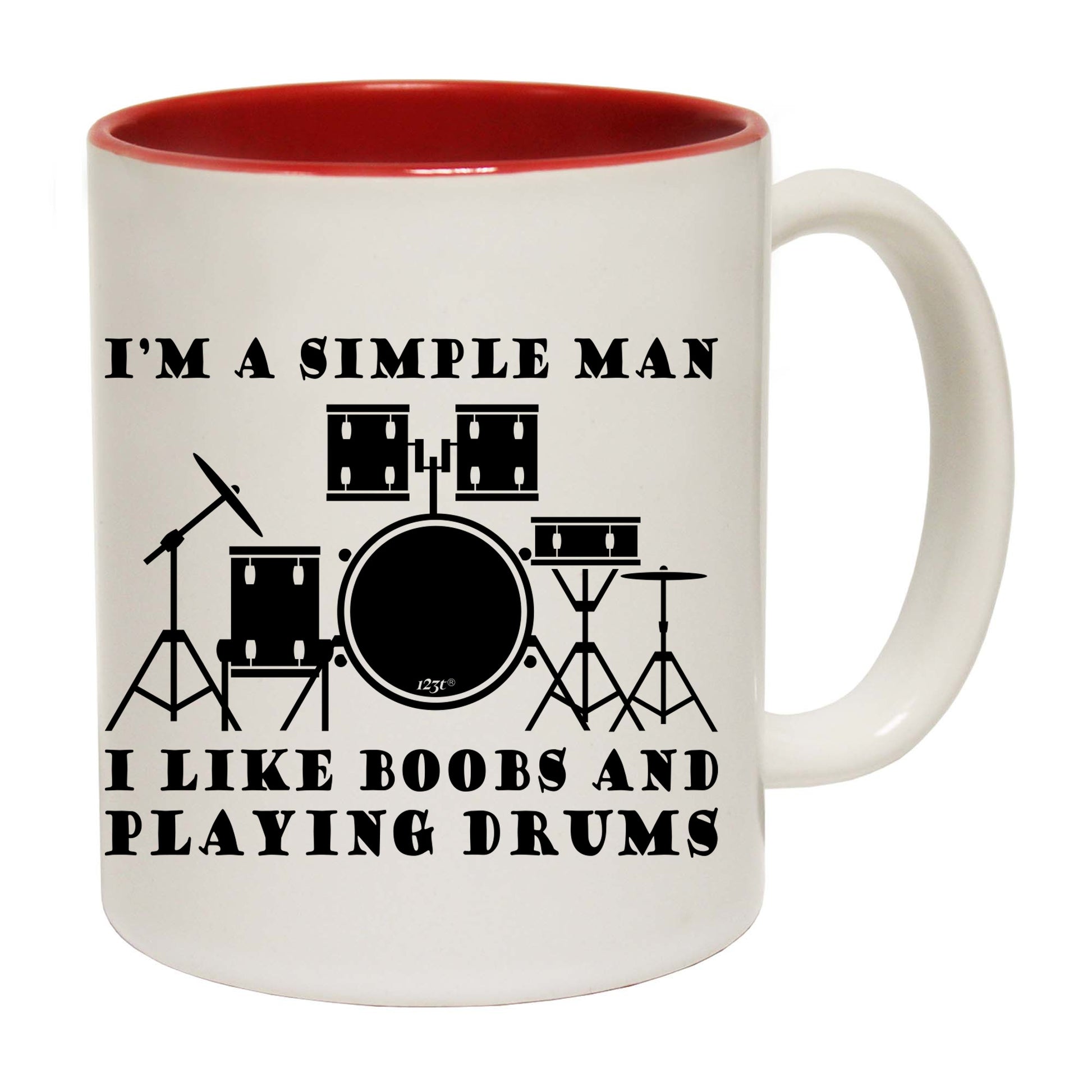 I'M Simple B  B Playing Drums Music - Funny Coffee Mug