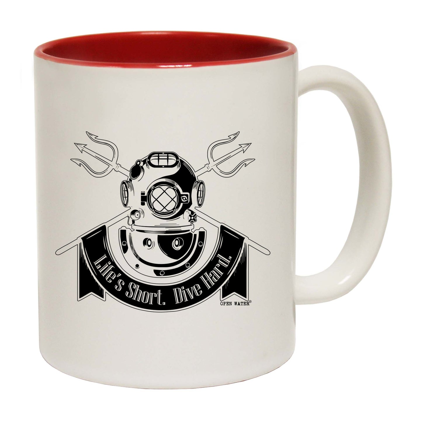 Ow Lifes Short Dive Hard - Funny Coffee Mug