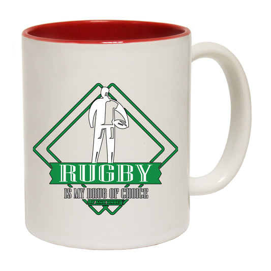 Uau Rugby Drug Of Choice - Funny Coffee Mug