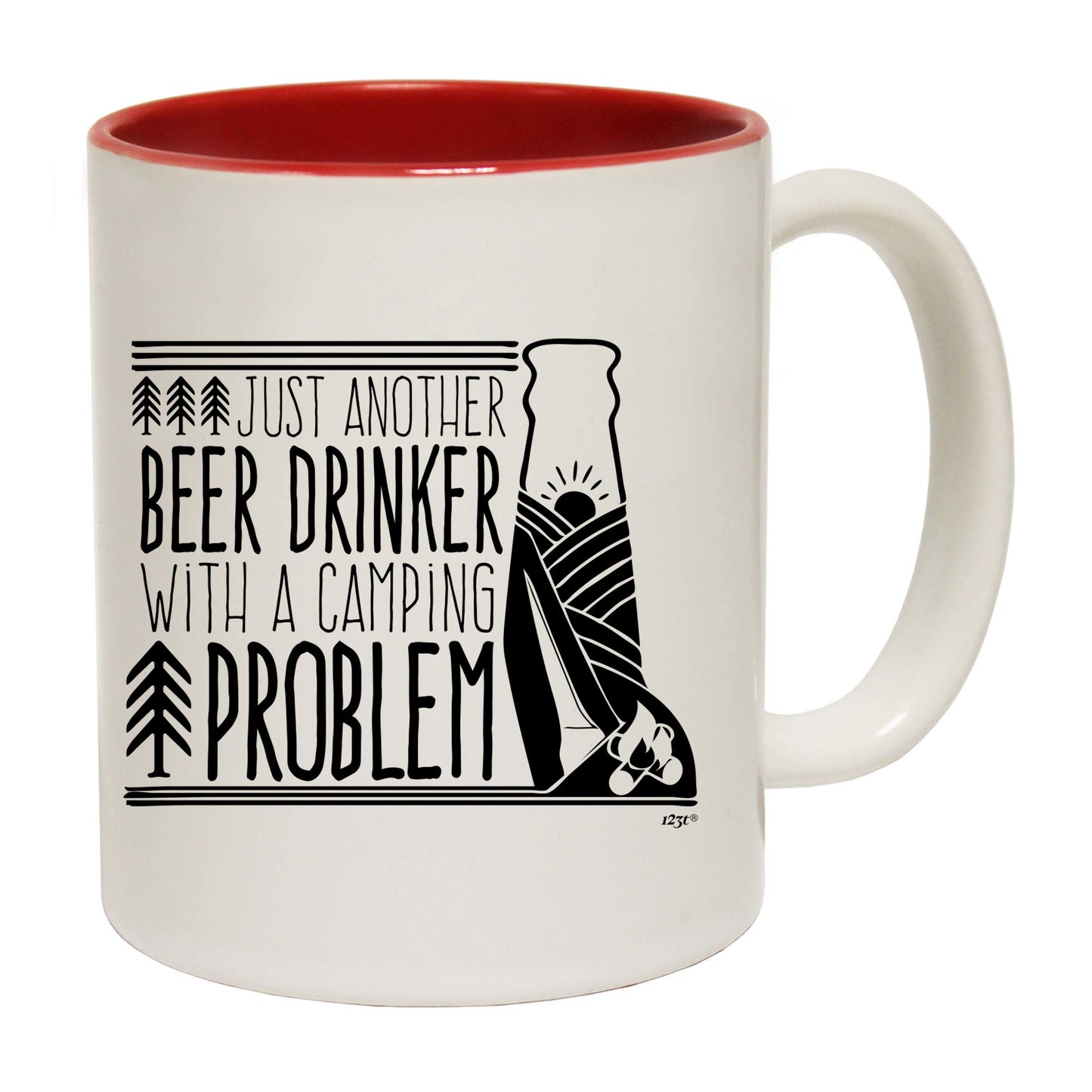 Beer Drinker With A Camping Problem - Funny Coffee Mug