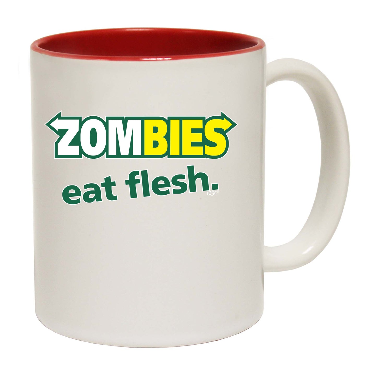 Zombies Eat Flesh - Funny Coffee Mug