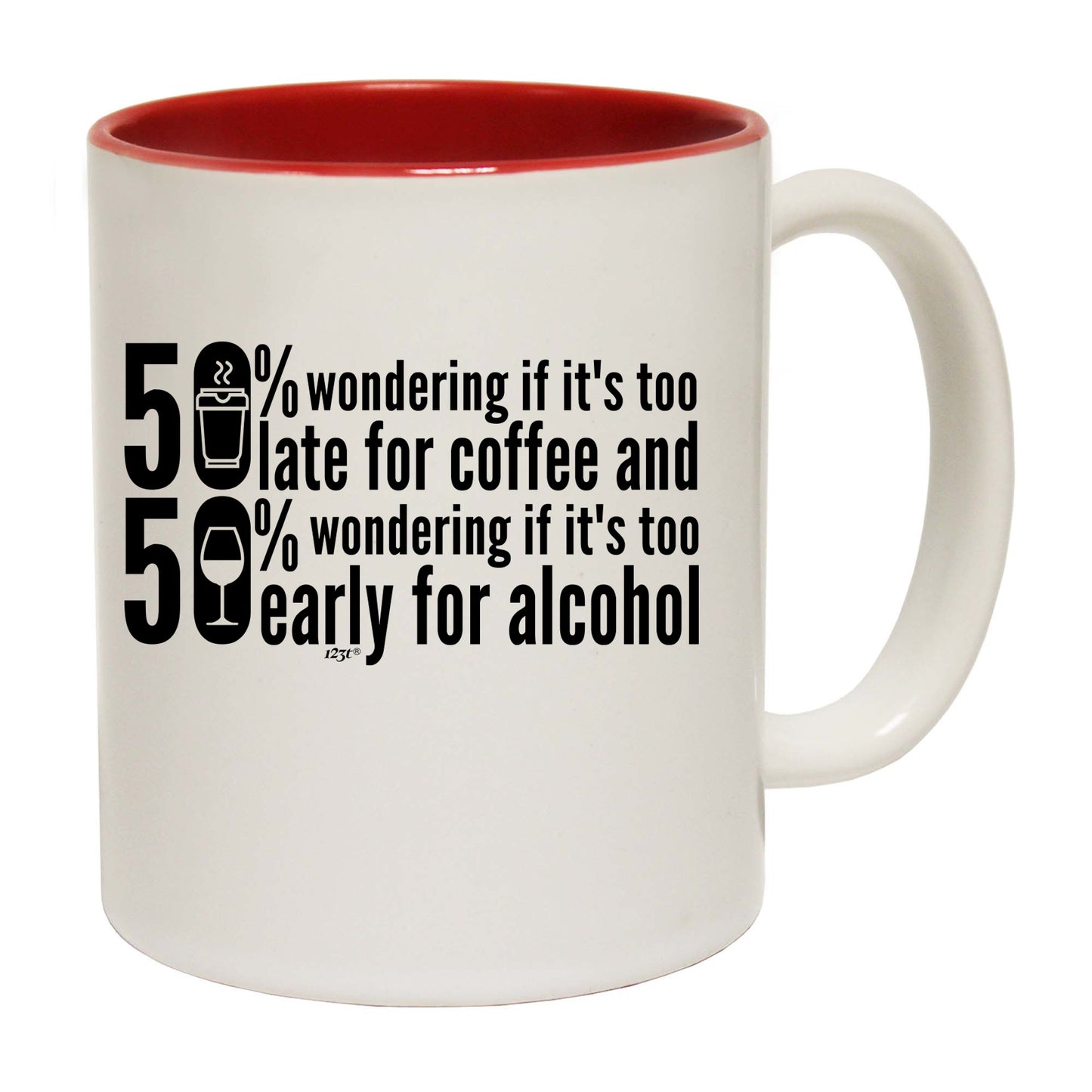 50 Percent Coffee Alcohol - Funny Coffee Mug