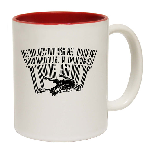 Skydive Excuse Me While Kiss The Sky - Funny Coffee Mug