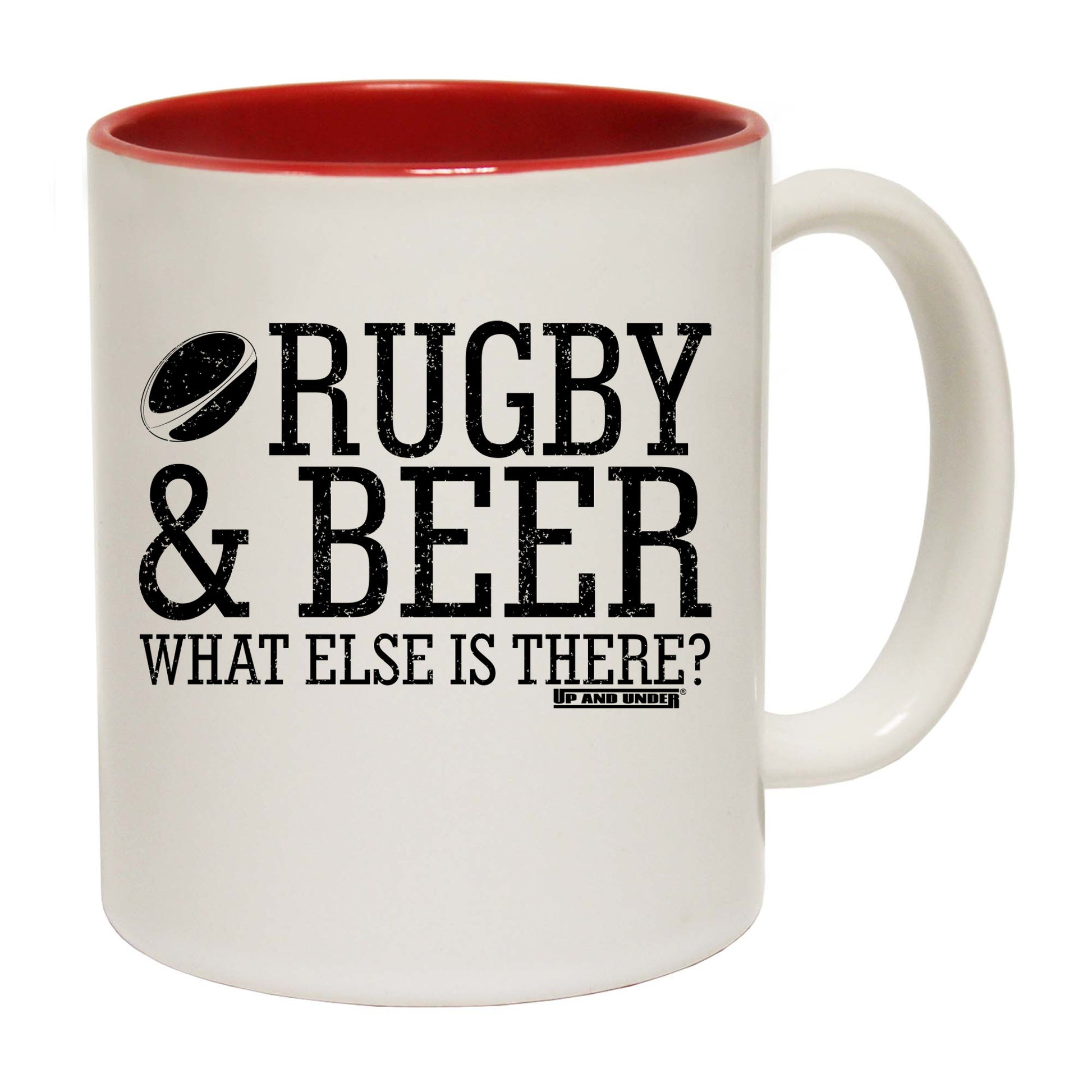 Uau Rugby And Beer What Else Is There - Funny Coffee Mug