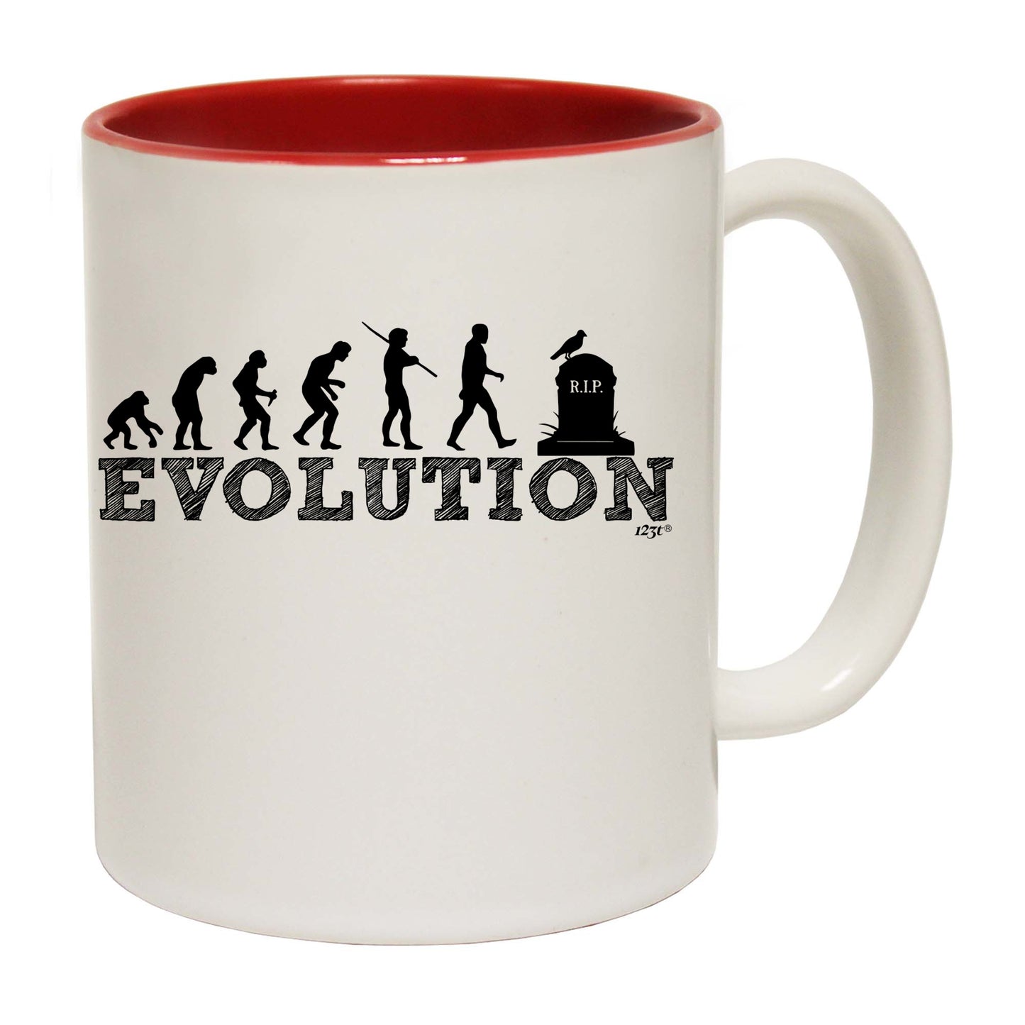 Evolution Grave - Funny Coffee Mug