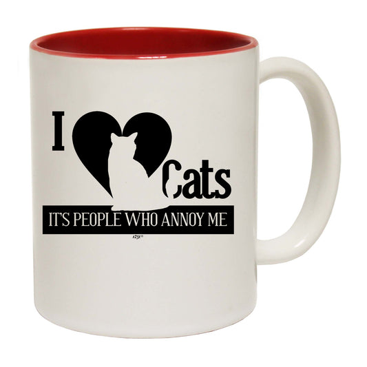 Love Cats Its People Who Annoy Me - Funny Coffee Mug