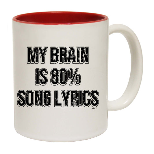 My Brain Is 80 Song Lyrics - Funny Coffee Mug