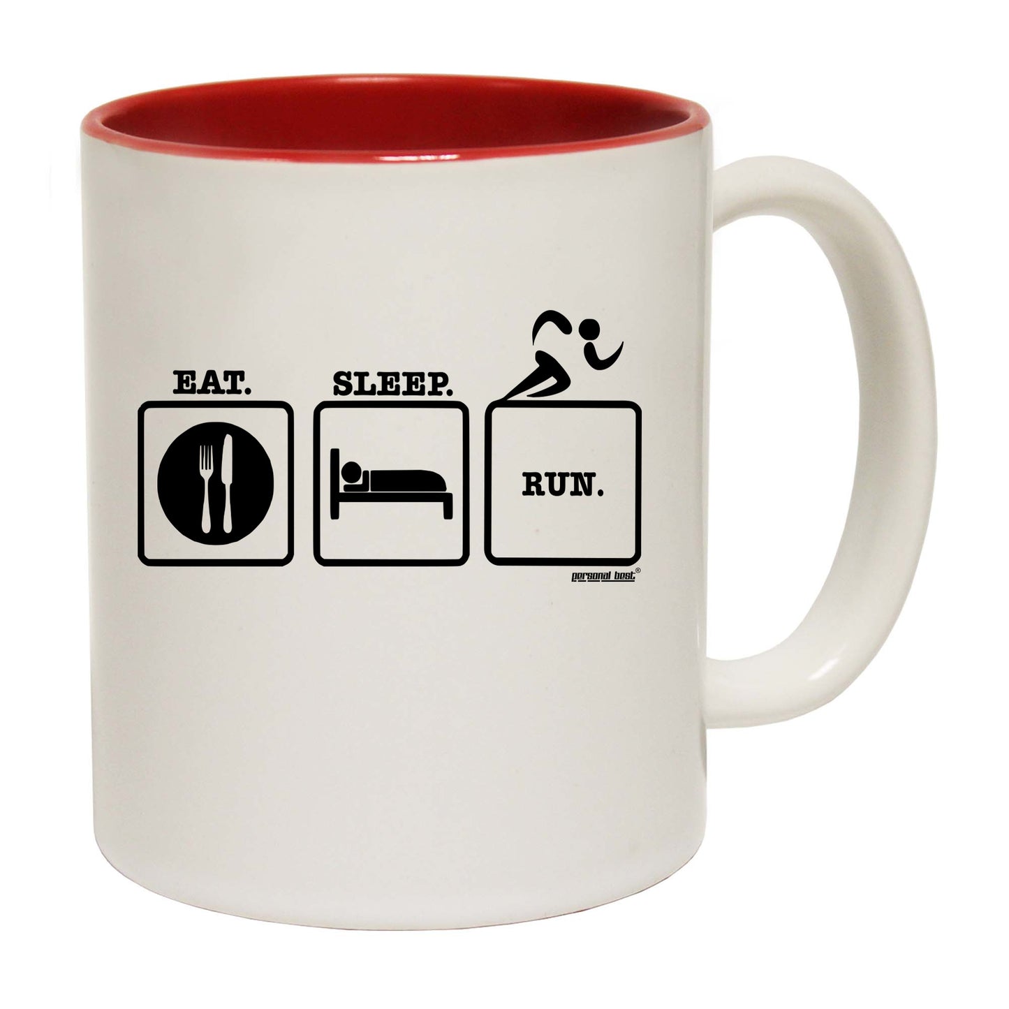 Pb Eat Sleep Run - Funny Coffee Mug