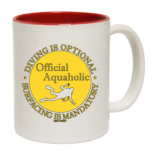 Ow Official Aquaholic - Funny Coffee Mug