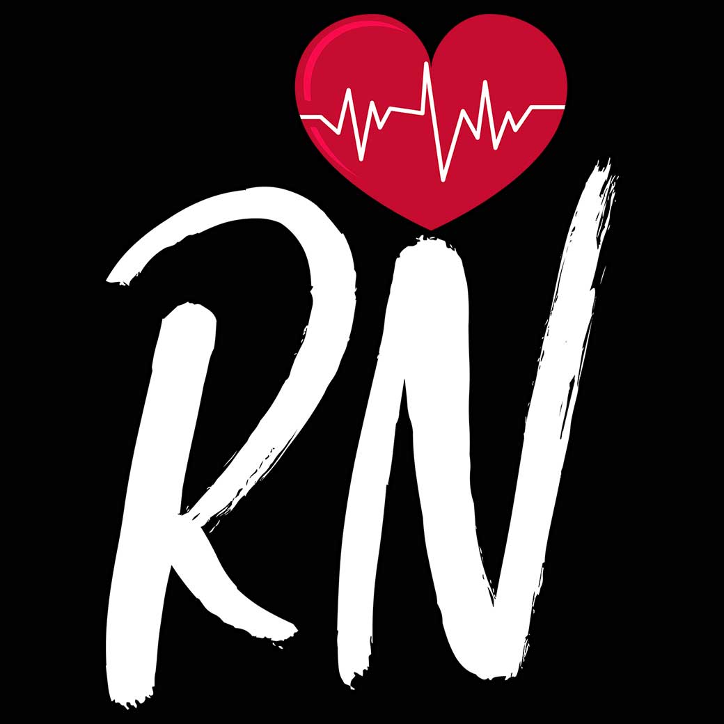 Rn Nurse Heart Nursing - Mens 123t Funny T-Shirt Tshirts