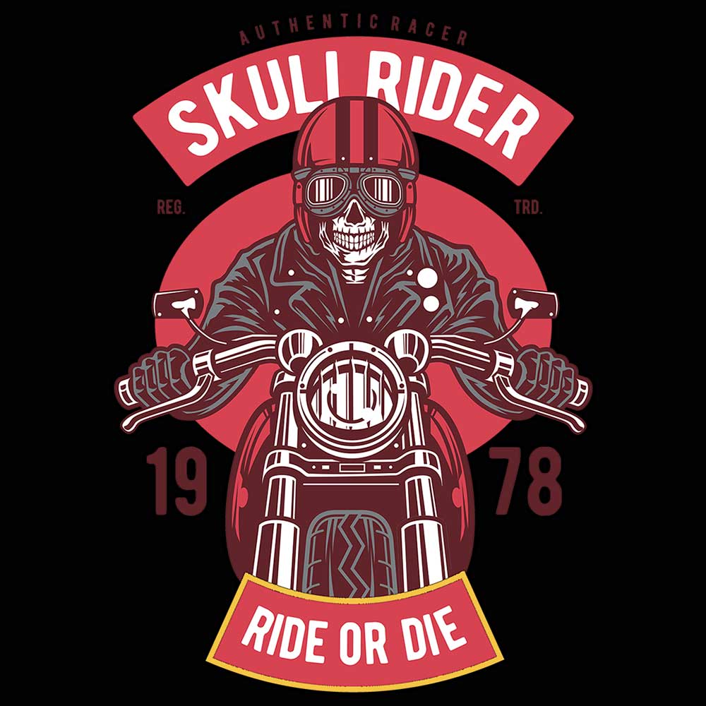 Skull Rider Motorbike Motorcycle Ride Or Die - Mens 123t Funny T-Shirt Tshirts