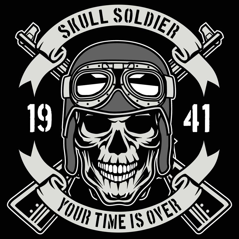 Skull Soldier Your Time Is Over Fashion - Mens 123t Funny T-Shirt Tshirts