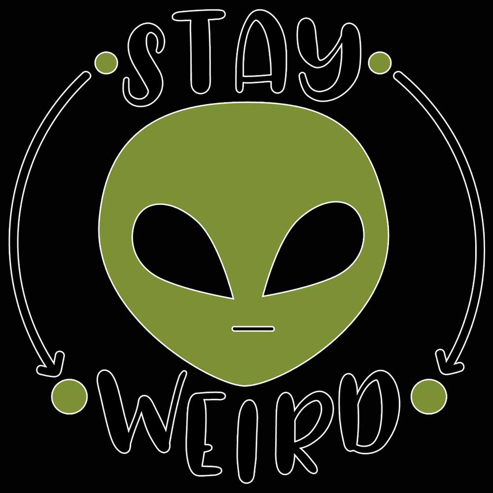 Stay Weird Alien V2 - Mens 123t Funny T-Shirt Tshirts