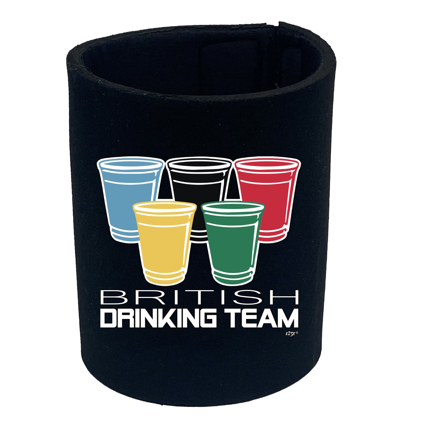 British Drinking Team Glasses - Funny Stubby Holder