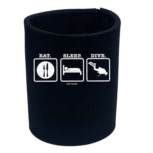 Ow Eat Sleep Dive - Funny Stubby Holder