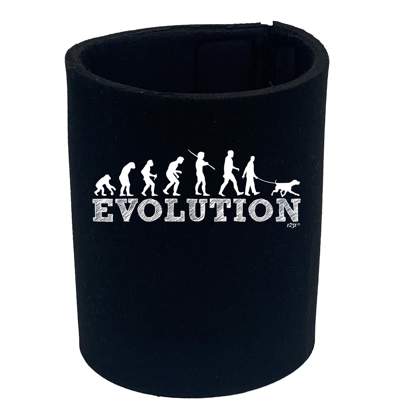 Evolution Dog Walker - Funny Stubby Holder