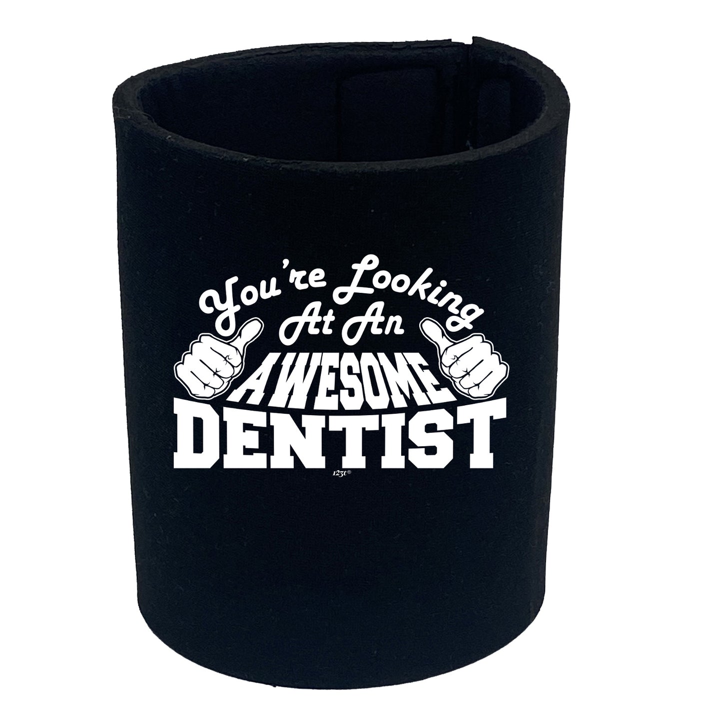 Youre Looking At An Awesome Dentist - Funny Stubby Holder