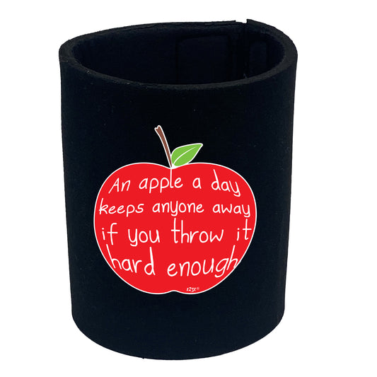 An Apple A Day Keeps Anyone Away - Funny Stubby Holder