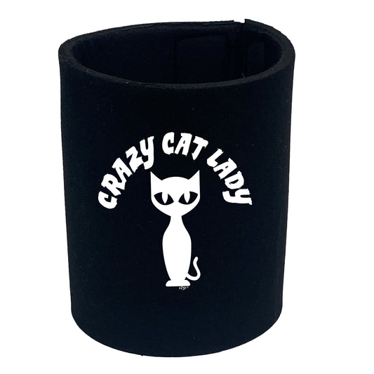 Crazy Cat Lady White - Funny Stubby Holder