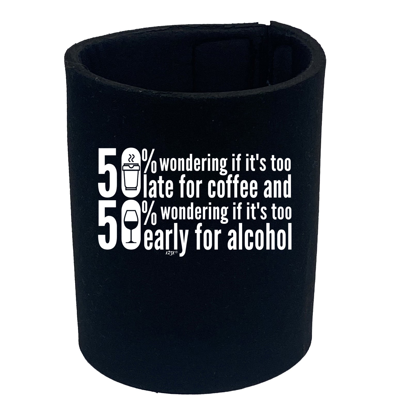 50 Percent Coffee Alcohol - Funny Stubby Holder