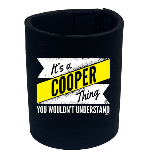 Cooper V2 Surname Thing - Funny Stubby Holder