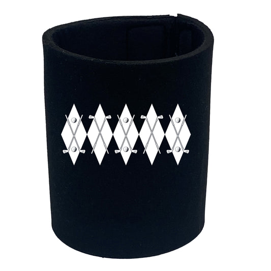 Oob Argyle Golf Jumper - Funny Stubby Holder