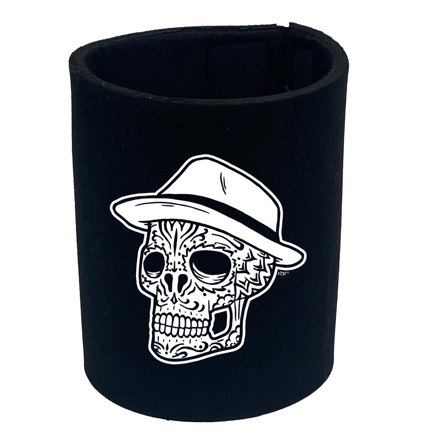 Fedora Candy Skull - Funny Stubby Holder