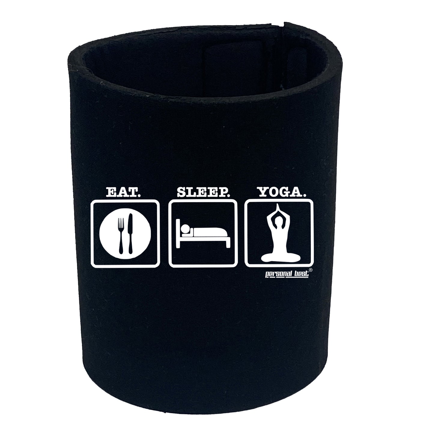 Pb Eat Sleep Yoga - Funny Stubby Holder